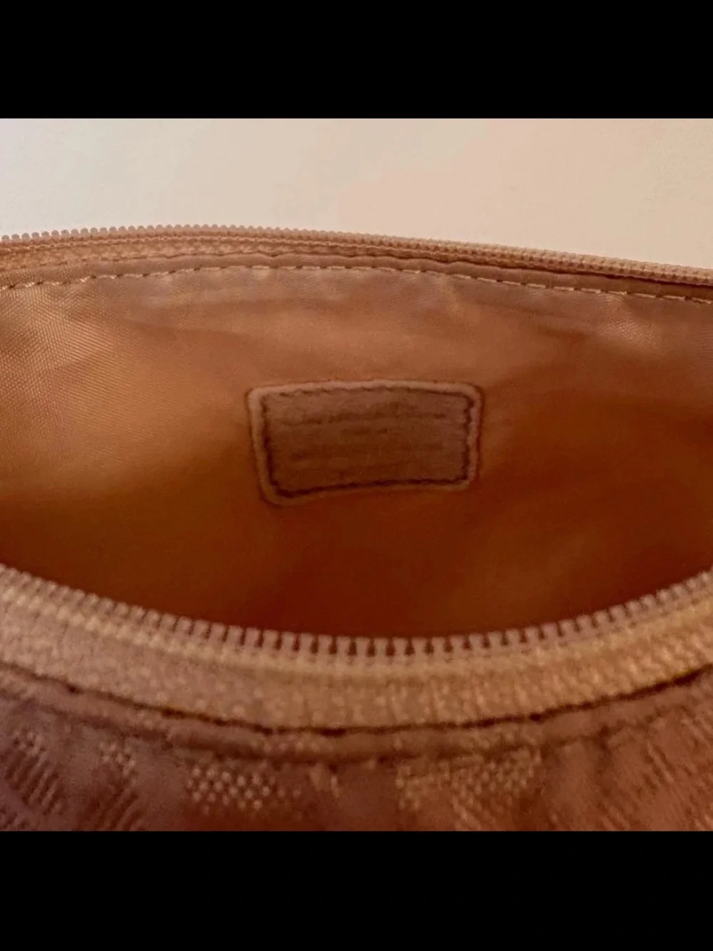 Dior Light Pink Jacquard Cosmetic Pouch with 'D' Charm